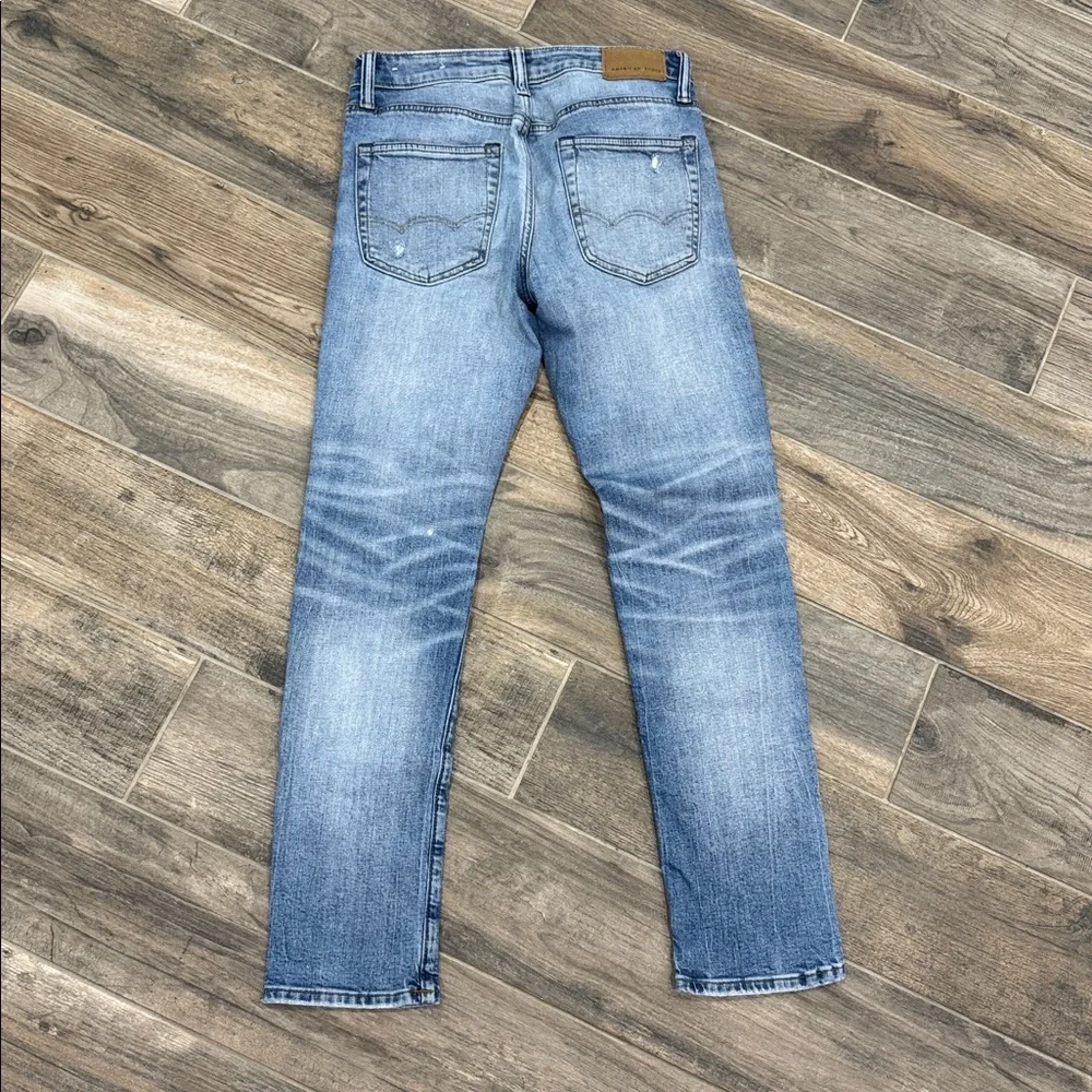 AE Airflex+ ripped slim jean electric blue